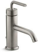 Single Handle Monoblock Bathroom Sink Faucet in Vibrant Brushed Nickel