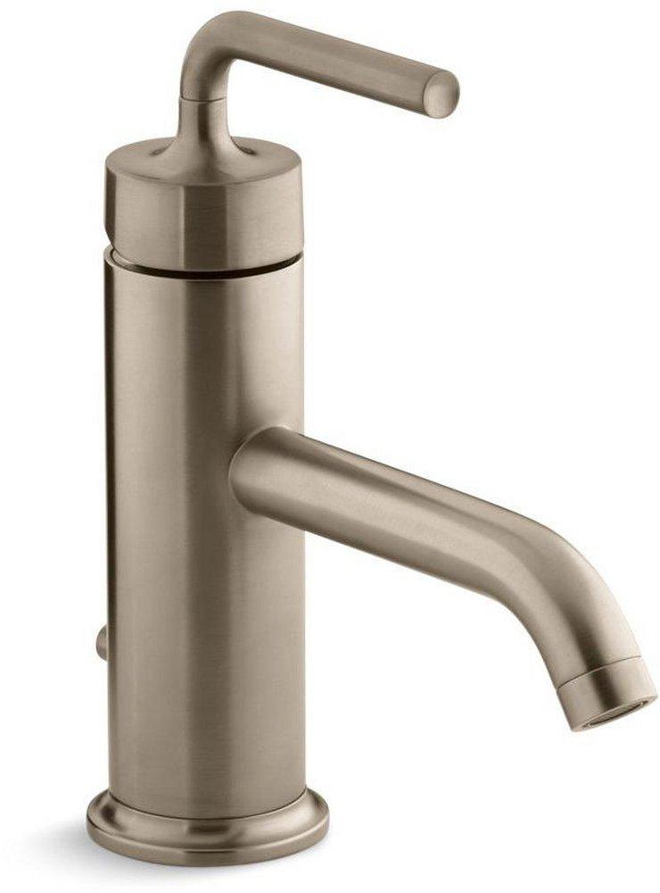 KOHLER Vibrant&reg; Brushed Bronze Single Handle Monoblock Bathroom Sink Faucet 