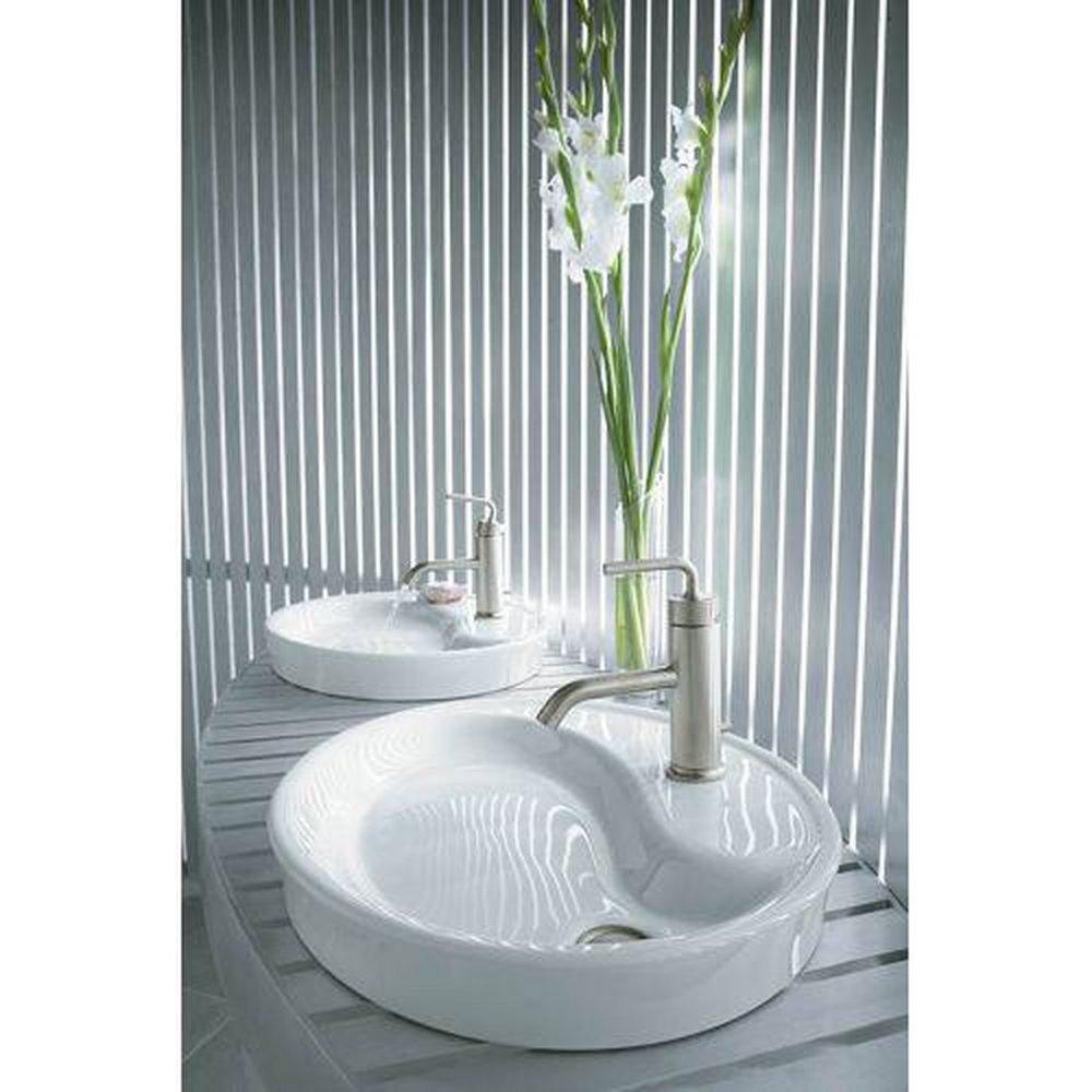 KOHLER Vibrant&reg; Brushed Bronze Single Handle Monoblock Bathroom Sink Faucet 