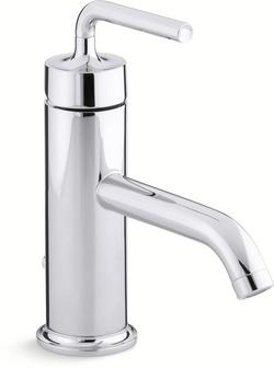 Single Handle Monoblock Bathroom Sink Faucet in Polished Chrome