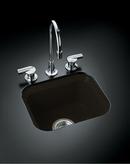 15 x 12-3/8 x 7-5/8 in. Single-Bowl Bar Sink in Black/Tan