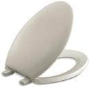 Elongated Closed Front Toilet Seat with Cover in Sandbar