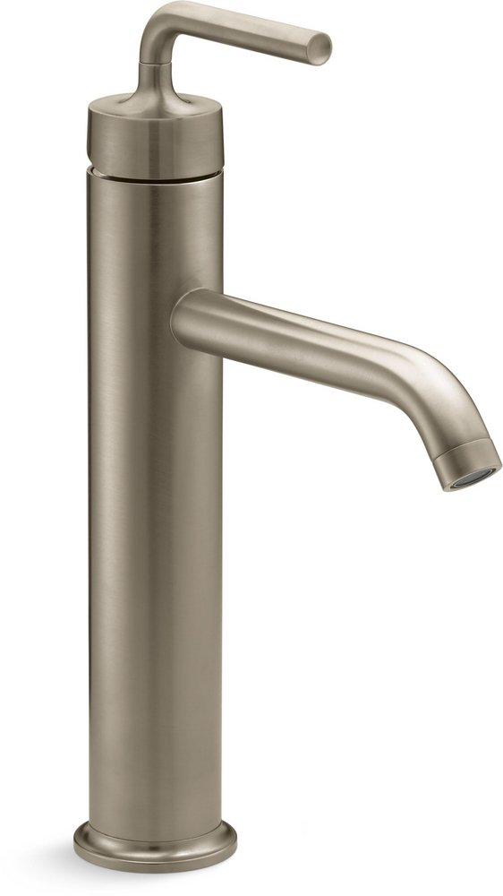 KOHLER Vibrant&reg; Brushed Bronze Single Handle Vessel Filler Bathroom Sink Faucet 