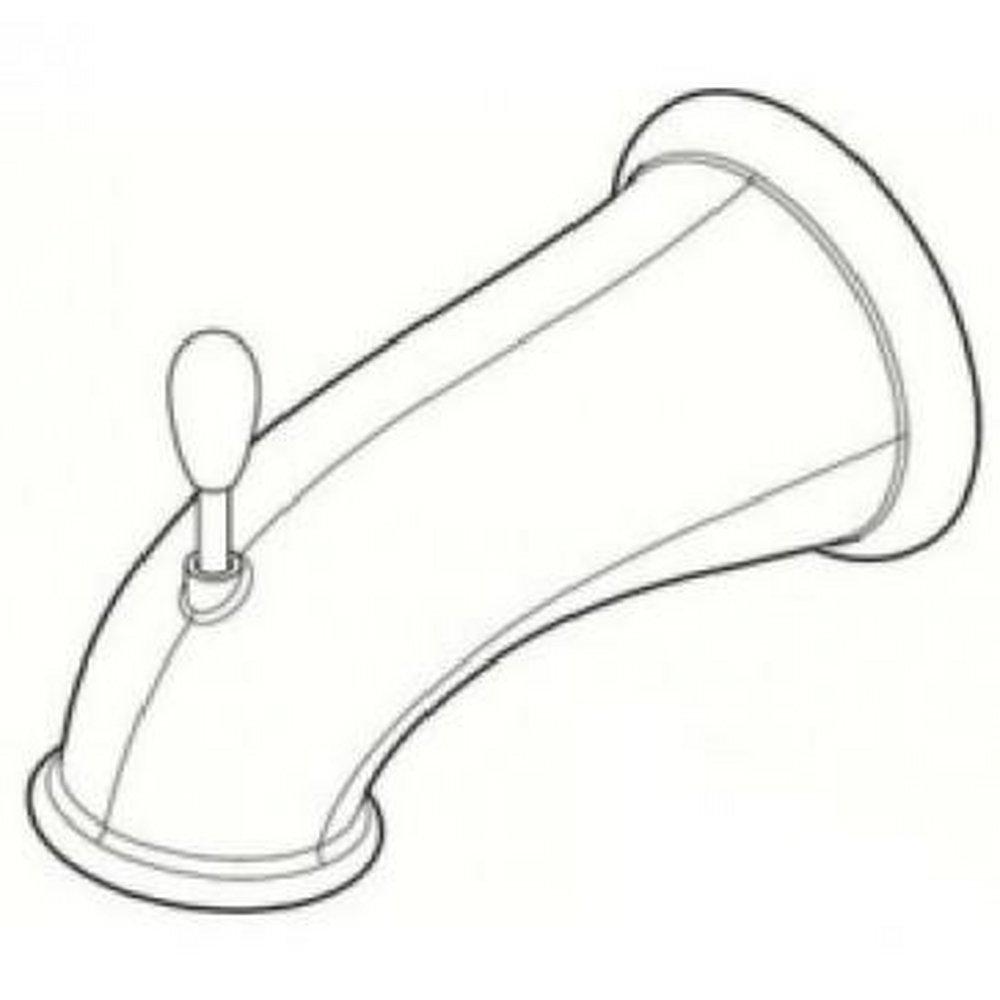 Pfister Polished Chrome 1/2 x 6-5/32 in. NPT Metal Tub Spout 