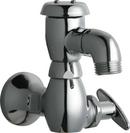 Single Cross Handle Wall Mount Service Faucet in Polished Chrome