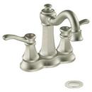 1.5 gpm Centerset Bathroom Faucet with Double Lever Handle in Brushed Nickel