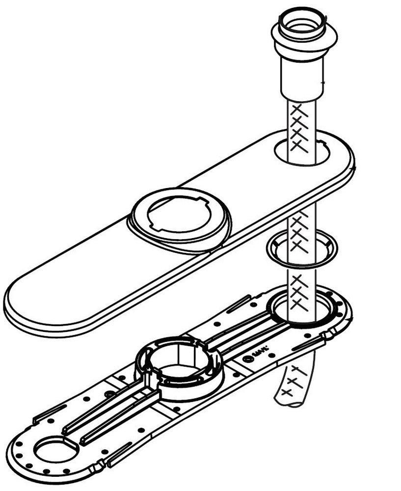 Moen Chrome DECK Kit W HOSE GUIDE 