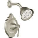 Shower Trim Kit with Single Lever Handle and 1-Function Showerhead in Brushed Nickel