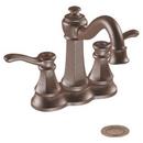 Moen Oil Rubbed Bronze 1.5 gpm Centerset Bathroom Faucet with Double Lever Handle 