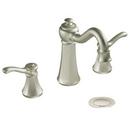 1.5 gpm 3-Hole Widespread Bathroom Faucet with Double Lever Handle in Brushed Nickel
