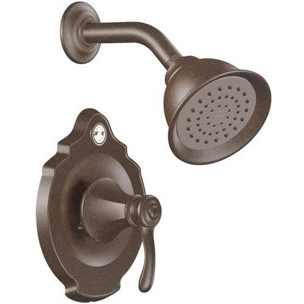 Moen Oil Rubbed Bronze Shower Trim Kit with Single Lever Handle and 1-Function Showerhead 