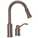 Single Handle Pull Down Kitchen Faucet with Power Clean and Reflex Technology in Oil Rubbed Bronze