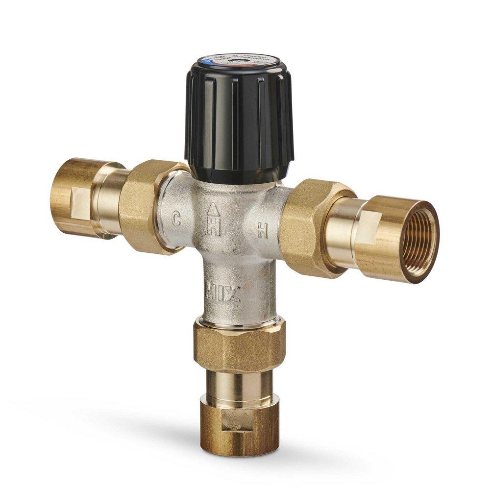 Resideo Metallic Union Threaded Hydronic Mixing Valve Nickel Plated Brass, Rubber and Plastic 150 psi 