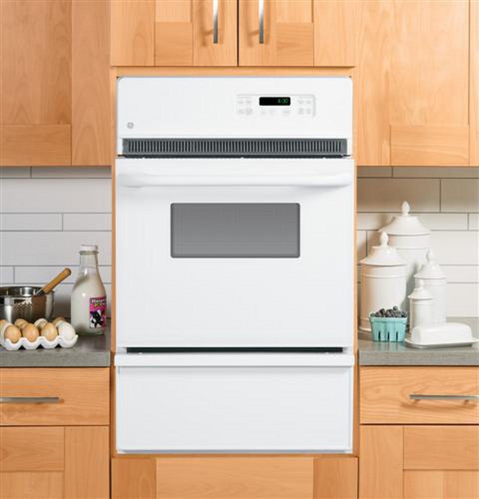 GE&reg; White Built-In Gas Oven 