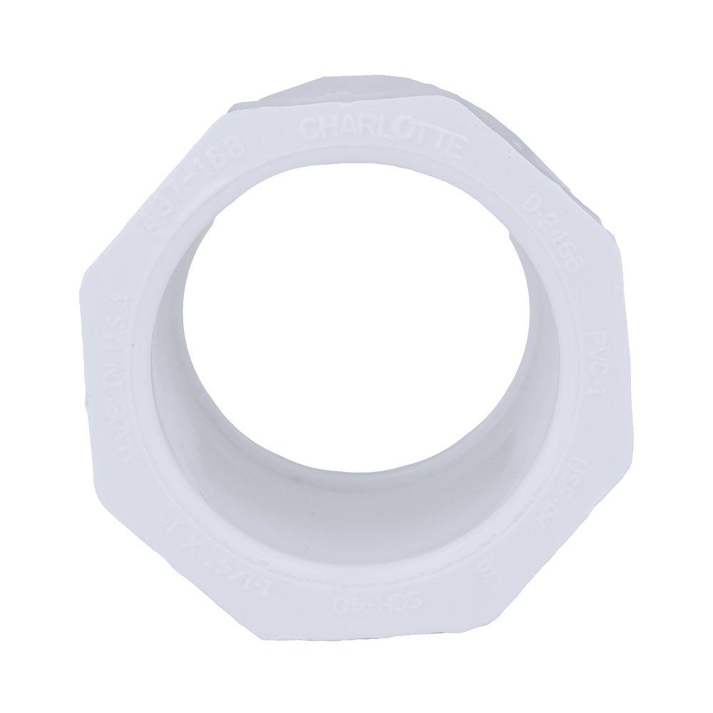White PVC Schedule 40 Bushing 