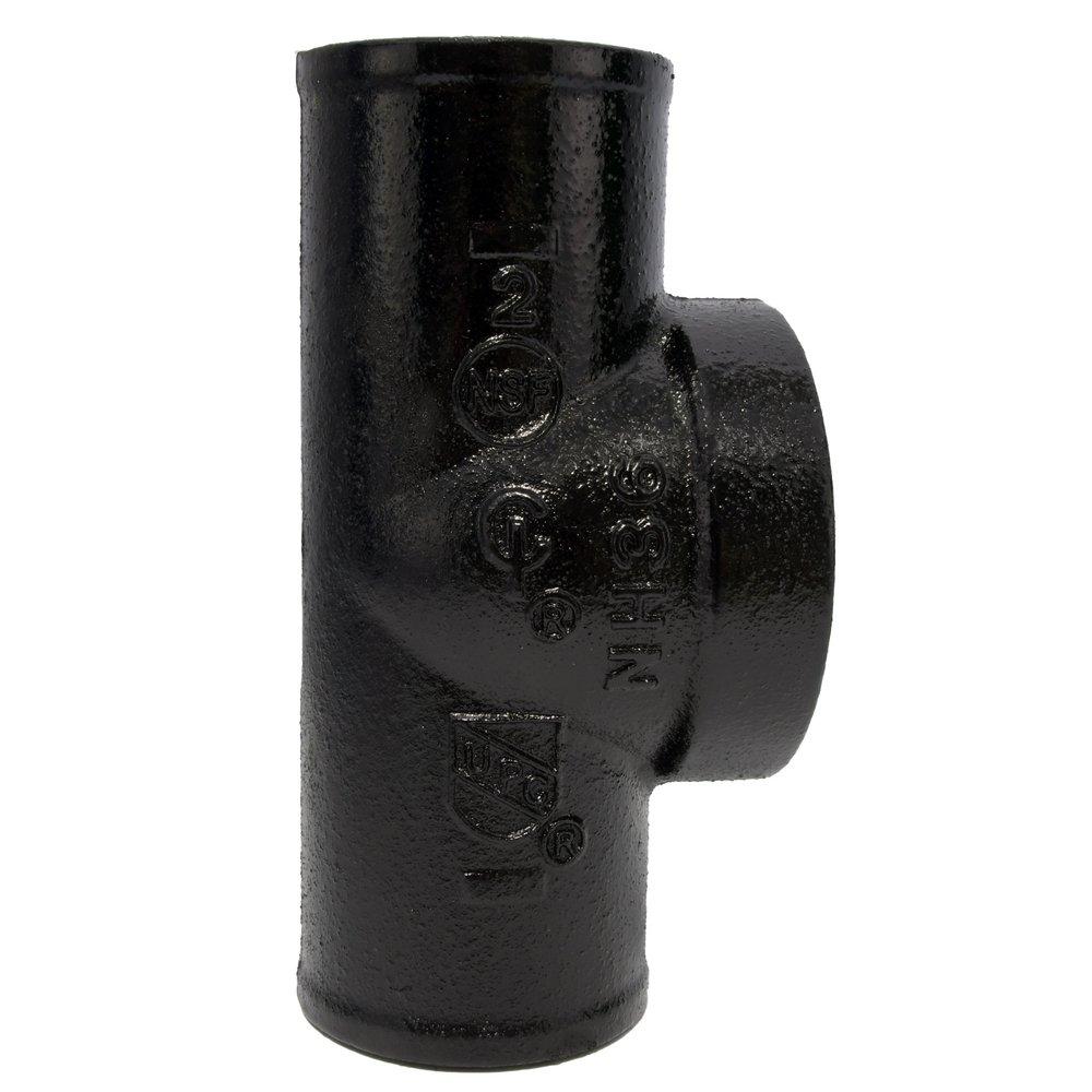 Black Spigot x FNPT Cast Iron Test Tee 