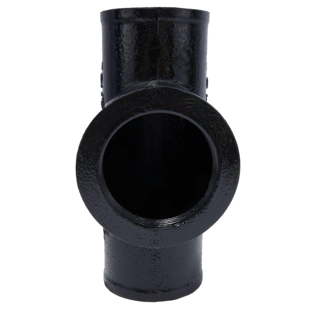 Black Spigot x FNPT Cast Iron Test Tee 