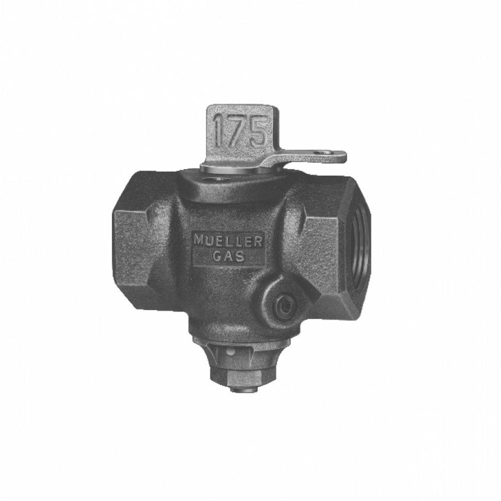 Mueller Company Gas Stop Valve with Lockwing in Black 