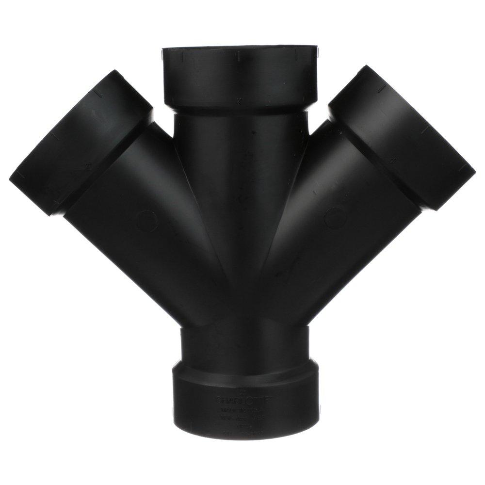Black ABS DWV Double Wye 