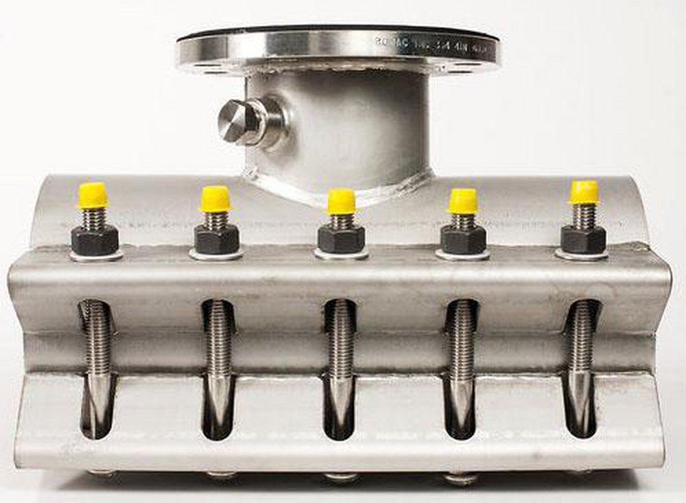 Romac Industries 8 in. Flanged 312 psi Global 304 and 304L Stainless Steel Tapping Sleeve with SBR Gasket 