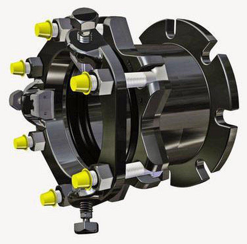 Romac Industries Ductile Iron Steel Pipe and Cast Iron Pipe Restrained Flange Adapter 