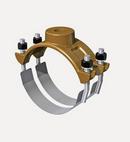 Romac Industries 2 in. Bronze Saddle with Stainless Steel Nut, Bolt and Strap 