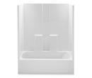 60 in. x 33-1/2 in. Tub & Shower Unit in White with Right Drain