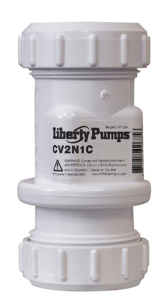 Liberty Pumps White 1-1/2 in. PVC Compression Check Valve 