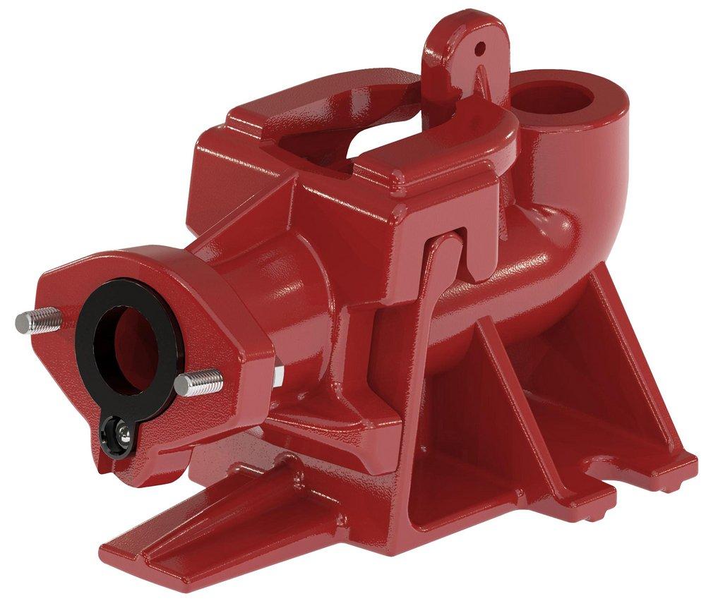 Liberty Pumps Red 7-2/5 in. Cast Iron Guide Rail Base 