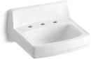 20-3/4 in. Wall Mount Rectangular Vitreous China Bathroom Sink in White