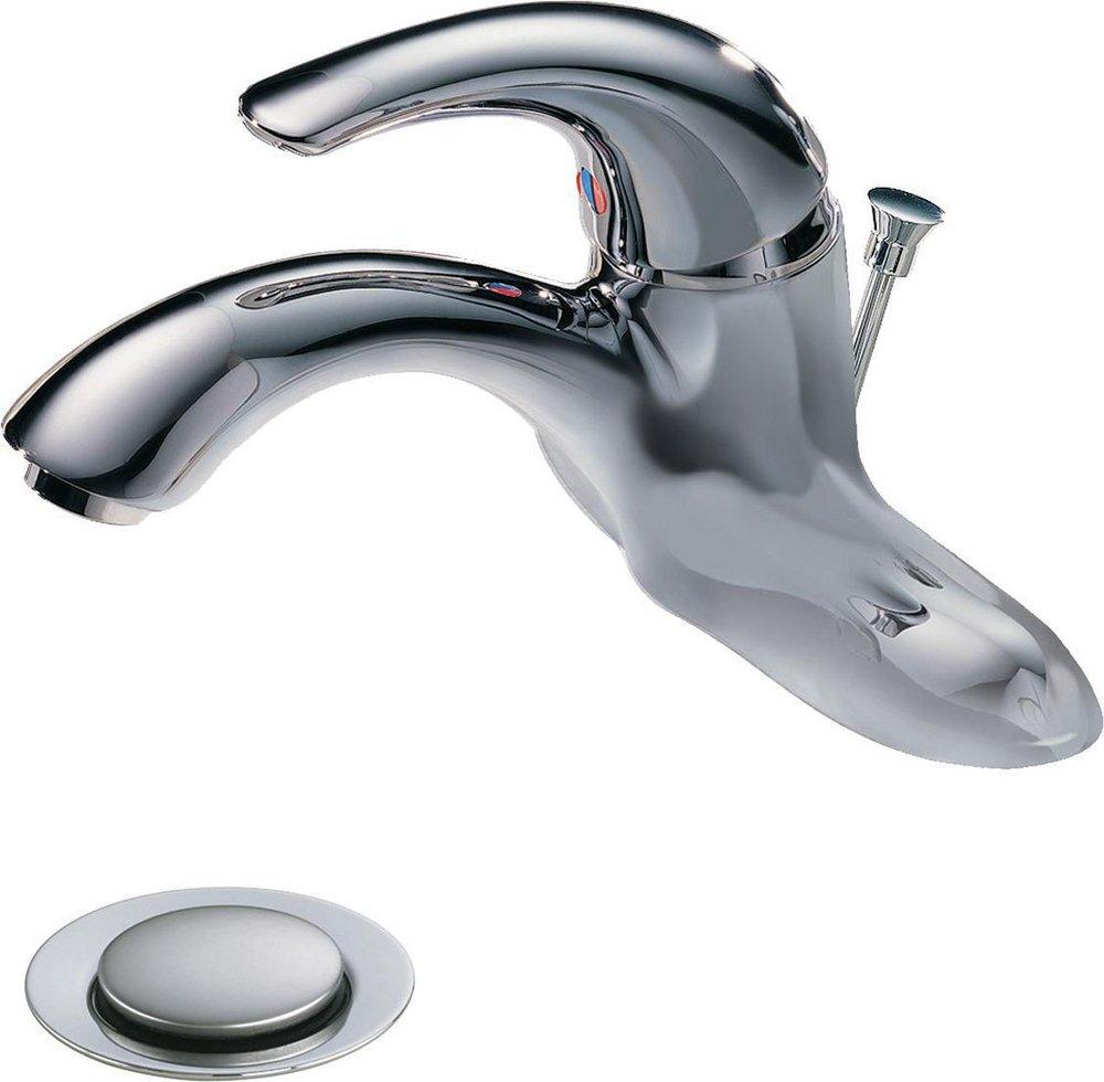 Delta Faucet Chrome Single Handle Lever Deck Mount Service Faucet 