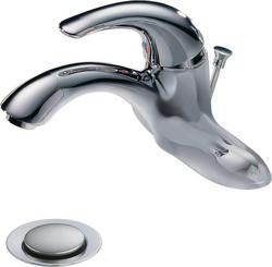Single Handle Lever Deck Mount Service Faucet in Chrome