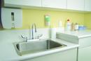 Delta Faucet Polished Chrome Two Handle Wristblade Deck Mount Service Faucet 