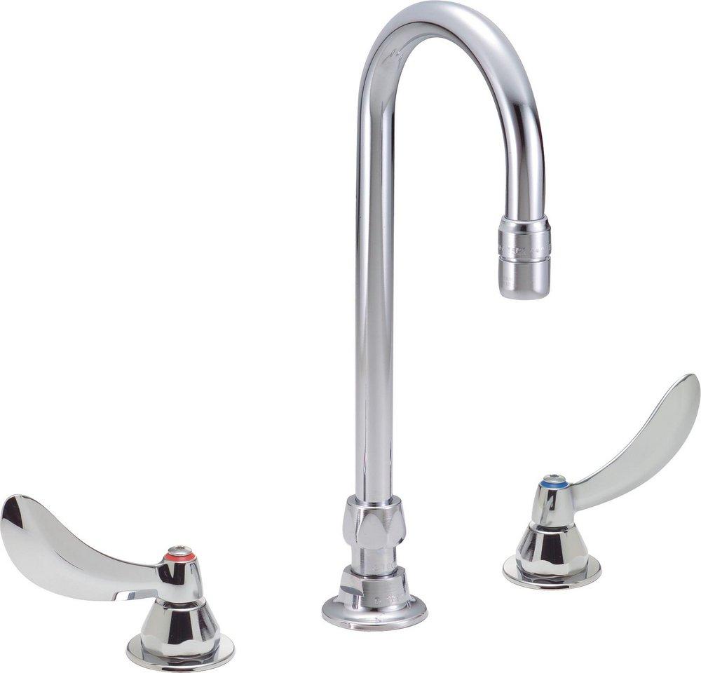 Delta Faucet Chrome 1.5 gpm 3-Hole Widespread Bathroom Faucet with Double Lever Handle and 6-7/10 in. Spout Height 