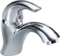 Single Handle Lever Deck Mount Service Faucet in Chrome