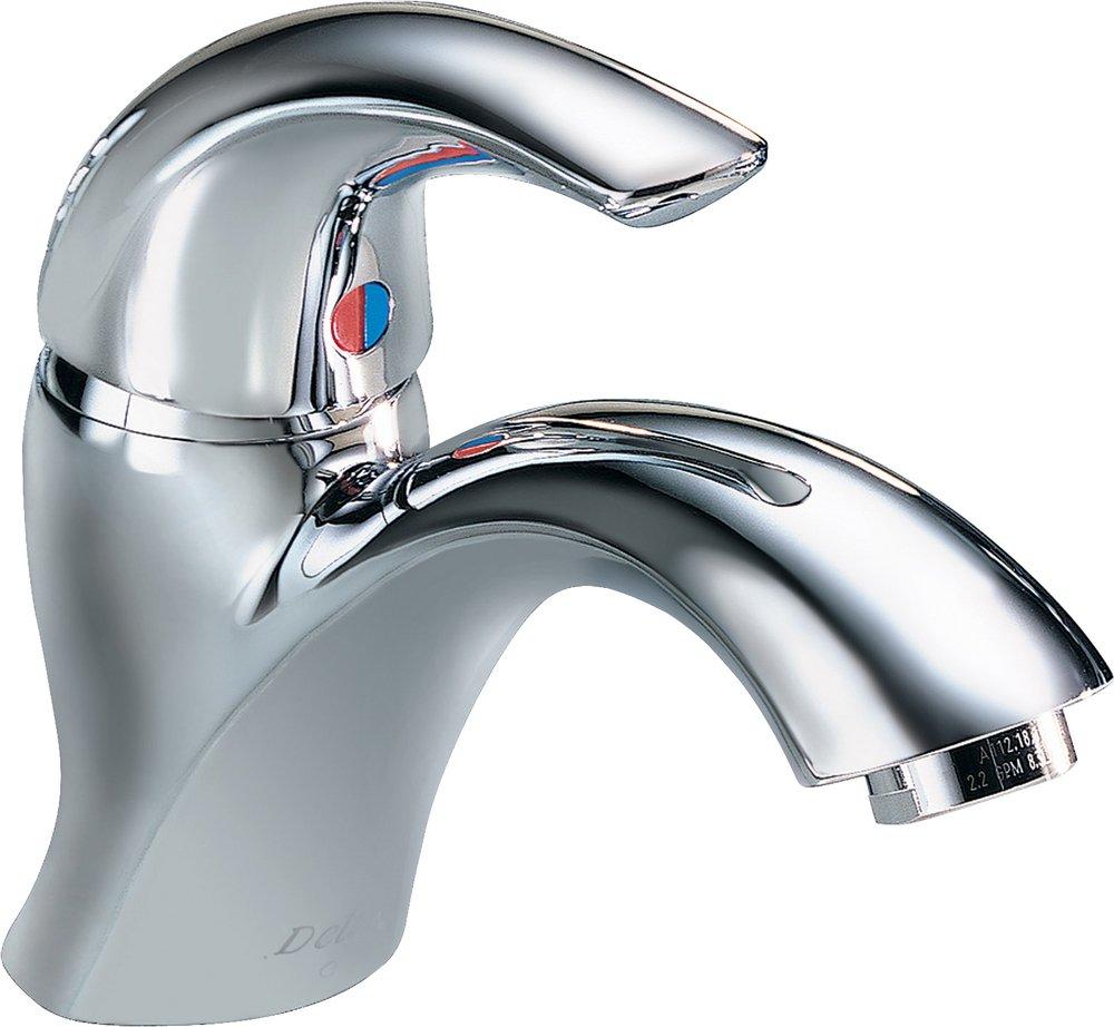 Delta Faucet Chrome Single Handle Lever Deck Mount Service Faucet 