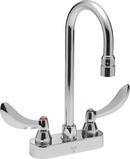 Delta Faucet Chrome Two Handle Wristblade Deck Mount Service Faucet 