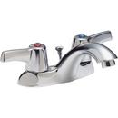 Two Handle Centerset Bathroom Sink Faucet in Chrome 