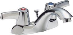 Two Handle Centerset Bathroom Sink Faucet in Chrome