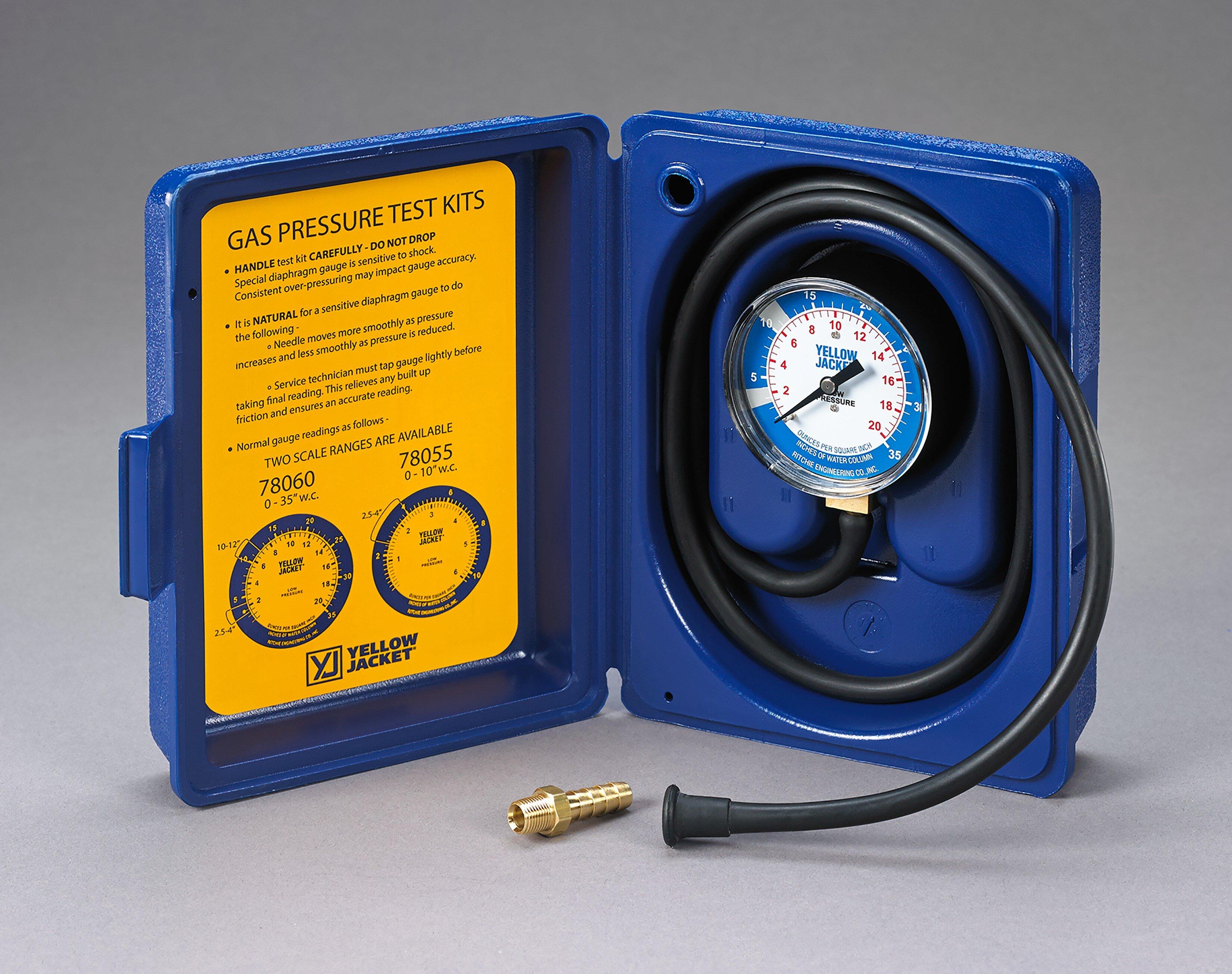 YELLOW JACKET&reg; Black Hydronic Manifold Pressure Test Kit 120F 
