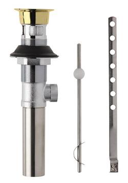 Premier Drain with Overflow Polished Brass