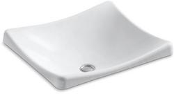 18-1/4 in. Drop-in or Vessel Mount Rectangular Cast Iron Bathroom Sink in White