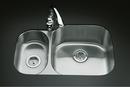 KOHLER Stainless Steel 2-Bowl Undercounter Kitchen Sink 