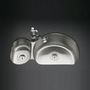 Double Basin Kitchen Sink with Silent Shield Technology in Stainless Steel