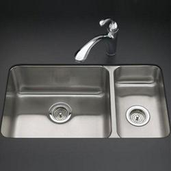 31-1/2 in. Undermount Stainless Steel Double Bowl Kitchen Sink