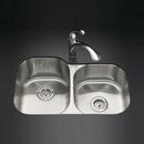 31 x 20-1/8 in. No Hole Stainless Steel Double Bowl Undermount Kitchen Sink