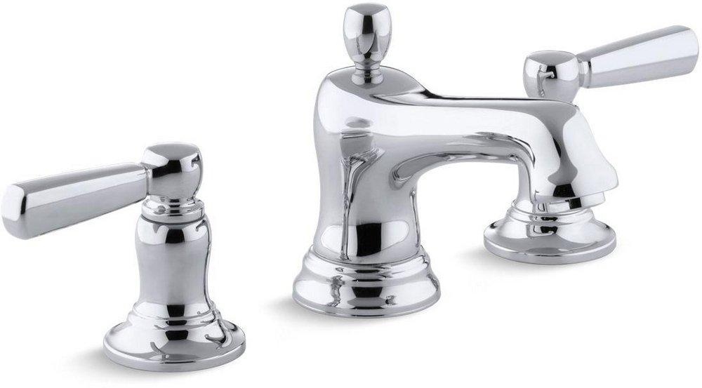 Two Handle Widespread Bathroom Sink Faucet in Polished Chrome