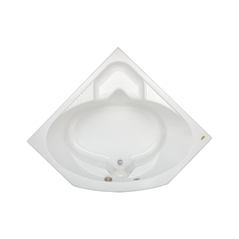 JACUZZI&reg; White 55 x 55 in. Soaker Corner Bathtub 