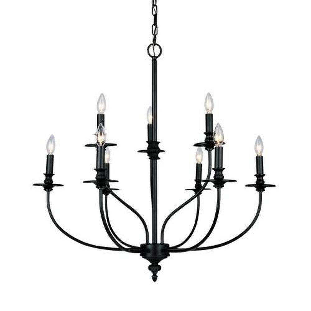Elk Home Oil Rubbed Bronze 29 in. 9-Light Candelabra E-12 Base Chandelier 