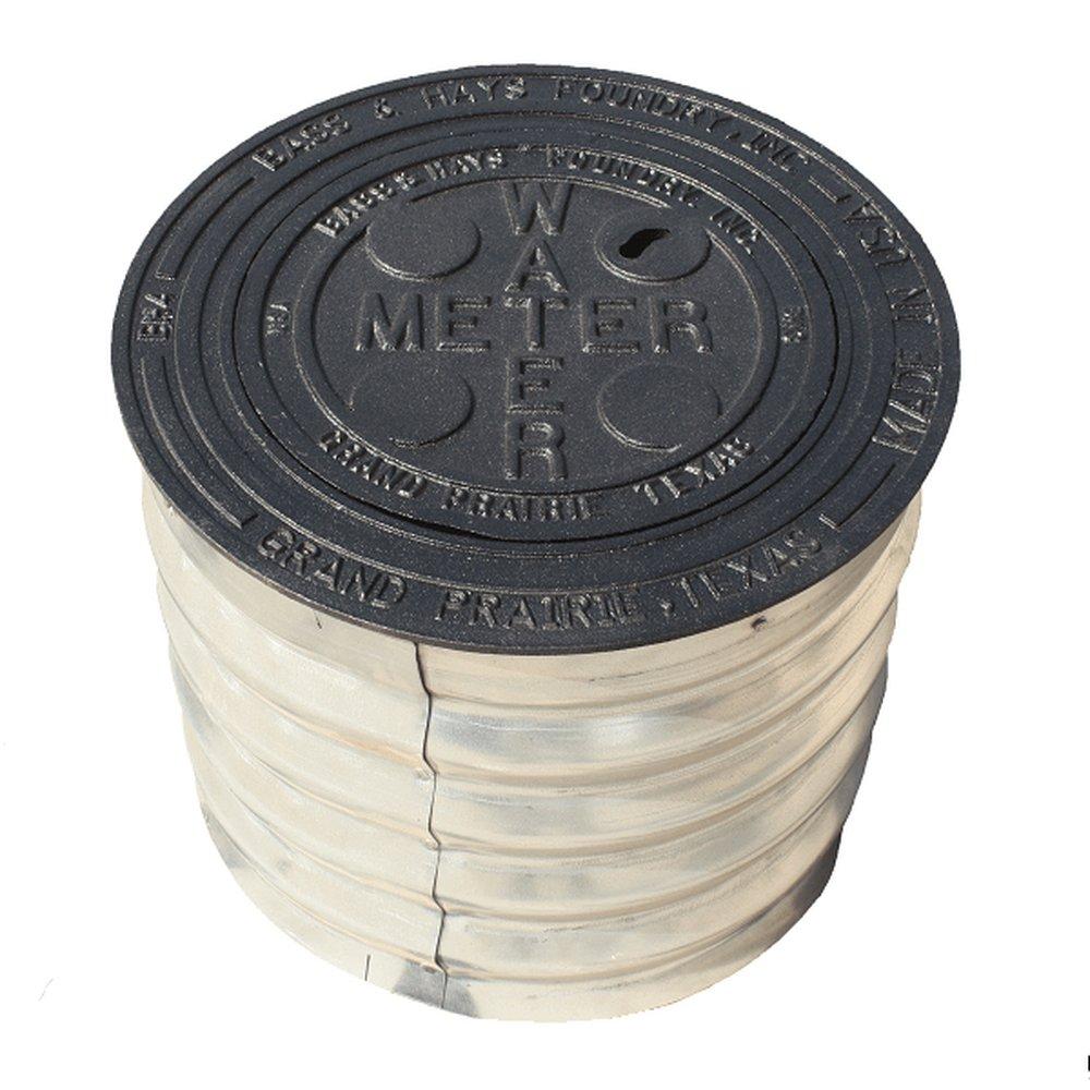 Bass and Hays Foundry 18 in. Galvanized Meter Box with Lid 